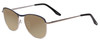 Profile View of Scott&Zelda SZ7451 Designer Polarized Sunglasses with Custom Cut Amber Brown Lenses in Matte Blue Gun Metal Silver Black Tips Unisex Classic Full Rim Metal 55 mm