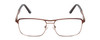Front View of Scott&Zelda SZ7454 Unisex Designer Reading Glasses Matte Brown Satin Copper 55mm