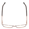 Top View of Scott&Zelda SZ7454 Unisex Designer Reading Glasses Matte Brown Satin Copper 55mm