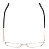Top View of Scott&Zelda SZ7454 Designer Bi-Focal Prescription Rx Eyeglasses in Matte Black Silver Unisex Rectangle Full Rim Metal 55 mm