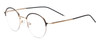Profile View of Scott&Zelda SZ7455 Ladies Round .5-Rimless Reading Glasses Matte Black Gold 48mm