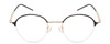 Front View of Scott&Zelda SZ7455 Ladies Round .5-Rimless Reading Glasses Matte Black Gold 48mm