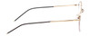 Side View of Scott&Zelda SZ7455 Ladies Round .5-Rimless Reading Glasses Matte Black Gold 48mm