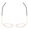 Top View of Scott&Zelda SZ7455 Ladies Round .5-Rimless Reading Glasses Matte Black Gold 48mm