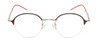 Front View of Scott&Zelda SZ7455 Ladies Semi-Rimless Reading Glasses Burgundy Red Silver 48 mm