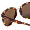Close Up View of Smith Bridgetown Polarized Sunglasses Tortoise Havana Brown Gold/Gray Green 54mm
