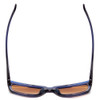 Top View of Smith Dreamline Unisex Sunglasses in Crystal Sapphire/Chromapop Blue Mirror 62mm