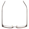 Top View of Calabria Opti Clear 3413 Designer Single Vision Prescription Rx Eyeglasses in Gun Metal Silver Black Unisex Rectangle Full Rim Metal 52 mm