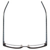 Top View of Calabria Opti Clear 3413 Designer Reading Glasses in Black Gun Metal Grey 52 mm