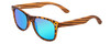 Profile View of Coyote Wood Classic Polarized Sunglasses Black Orange Tortoise/Green Mirror 52mm