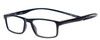 Profile View of Magz Gramercy Magnetic Neck Hanging Reading Glasses w/ Snap It Design in Matte Black
