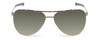 Front View of Smith Serpico 2 Aviator Sunglass Gun Metal Silver Black/Polarize Grey Green 65mm