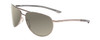 Profile View of Smith Serpico Slim 2 Aviator Sunglasses Gun Metal Black/Polarize Grey Green 60mm