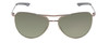 Front View of Smith Serpico Slim 2 Aviator Sunglasses Gun Metal Black/Polarize Grey Green 60mm