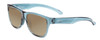 Profile View of Smith Optics Lowdown Slim 2 Designer Polarized Sunglasses with Custom Cut Amber Brown Lenses in Crystal Stone Green Blue Unisex Classic Full Rim Acetate 53 mm