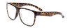 Profile View of Smith Optics Lowdown Xl 2 Designer Reading Eye Glasses in Vintage Tortoise Havana Brown Gold Unisex Classic Full Rim Acetate 60 mm