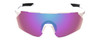 Front View of Smith Ruckus Wrap Sunglasses in White Black/Chromapop Violet Purple Mirror 99 mm