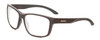 Profile View of Smith Optics Basecamp Designer Blue Light Blocking Eyeglasses in Matte Gravy Grey Unisex Square Full Rim Acetate 58 mm