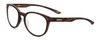 Profile View of Smith Optics Eastbank Designer Blue Light Blocking Eyeglasses in Matte Tortoise Havana Brown Gold Unisex Round Full Rim Acetate 52 mm