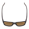 Top View of Smith Lowdown 2 Square Sunglasses Matte Black/Chromapop Polarize Grey Green 55mm