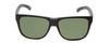 Front View of Smith Lowdown 2 Square Sunglasses Matte Black/Chromapop Polarize Grey Green 55mm