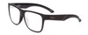 Profile View of Smith Optics Lowdown 2 Designer Reading Eye Glasses in Matte Black Unisex Square Full Rim Acetate 55 mm
