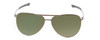 Front View of Smith Serpico 2 Aviator Sunglasses Gun Metal Silver/CP Polarized Grey Green 65mm