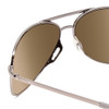 Close Up View of Smith Serpico 2 Aviator Sunglasses Gun Metal Silver/CP Polarized Grey Green 65mm