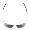 Top View of Smith Serpico 2 Aviator Sunglasses in Gold/Chromapop Polarized Blue Mirror 65 mm