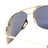 Close Up View of Smith Serpico 2 Aviator Sunglasses in Gold/Chromapop Polarized Blue Mirror 65 mm