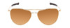 Front View of Smith Serpico Slim 2 Unisex Aviator Sunglasses Gold Tortoise/Polarize Brown 60mm