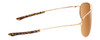 Side View of Smith Serpico Slim 2 Unisex Aviator Sunglasses Gold Tortoise/Polarize Brown 60mm