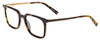 Profile View of John Varvatos V521 Designer Reading Eye Glasses in Olive Green Tortoise Havana Unisex Square Full Rim Acetate 52 mm