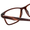 Close Up View of Jones New York J230 Designer Single Vision Prescription Rx Eyeglasses in Brown Alligator Skin Print Ladies Square Full Rim Acetate 48 mm