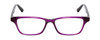 Front View of Jones New York J230 Designer Single Vision Prescription Rx Eyeglasses in Crystal Purple Alligator Skin Print Ladies Square Full Rim Acetate 48 mm
