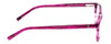 Side View of Jones NY J759 Ladies Classic Designer Reading Glasses Pink Crystal Stripe 52 mm