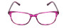 Front View of Jones New York J759 Designer Single Vision Prescription Rx Eyeglasses in Pink Crystal Stripe Ladies Classic Full Rim Acetate 52 mm