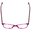 Top View of Jones New York J759 Designer Progressive Lens Prescription Rx Eyeglasses in Pink Crystal Stripe Ladies Classic Full Rim Acetate 52 mm