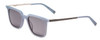 Profile View of John Varvatos V521 Unisex Square Sunglasses Storm Crystal Blue & Grey Smoke 52mm
