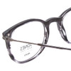 Close Up View of Jones New York J531 Designer Single Vision Prescription Rx Eyeglasses in Grey Marble Fade Unisex Oval Full Rim Acetate 51 mm