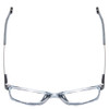 Top View of Lucky Brand D714 Designer Single Vision Prescription Rx Eyeglasses in Crystal Blue Unisex Oval Full Rim Acetate 48 mm