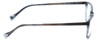 Side View of Lucky Brand D714 Designer Progressive Lens Blue Light Blocking Eyeglasses in Crystal Blue Unisex Oval Full Rim Acetate 48 mm