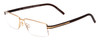 Profile View of Porsche P8126-A Unisex .5-Rimless Designer Reading Glasses Light Gold Brown 55mm