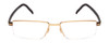 Front View of Porsche P8126-A Unisex .5-Rimless Designer Reading Glasses Light Gold Brown 55mm