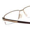 Close Up View of Porsche P8126-A Unisex .5-Rimless Designer Reading Glasses Light Gold Brown 55mm