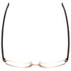 Top View of Porsche P8126-A Unisex .5-Rimless Designer Reading Glasses Light Gold Brown 55mm