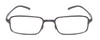 Front View of Porsche Designs P8185-B Unisex Designer Reading Glasses Gray Blue Titanium 52 mm