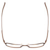 Top View of Porsche P8185-D Unisex Rectangle Designer Reading Glasses Bronze Titanium 52 mm
