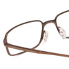Close Up View of Porsche Designs P8185-D Designer Single Vision Prescription Rx Eyeglasses in Bronze Titanium Unisex Rectangle Full Rim Titanium 52 mm