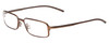 Profile View of Porsche Designs P8185-D Designer Blue Light Blocking Eyeglasses in Bronze Titanium Unisex Rectangle Full Rim Titanium 52 mm